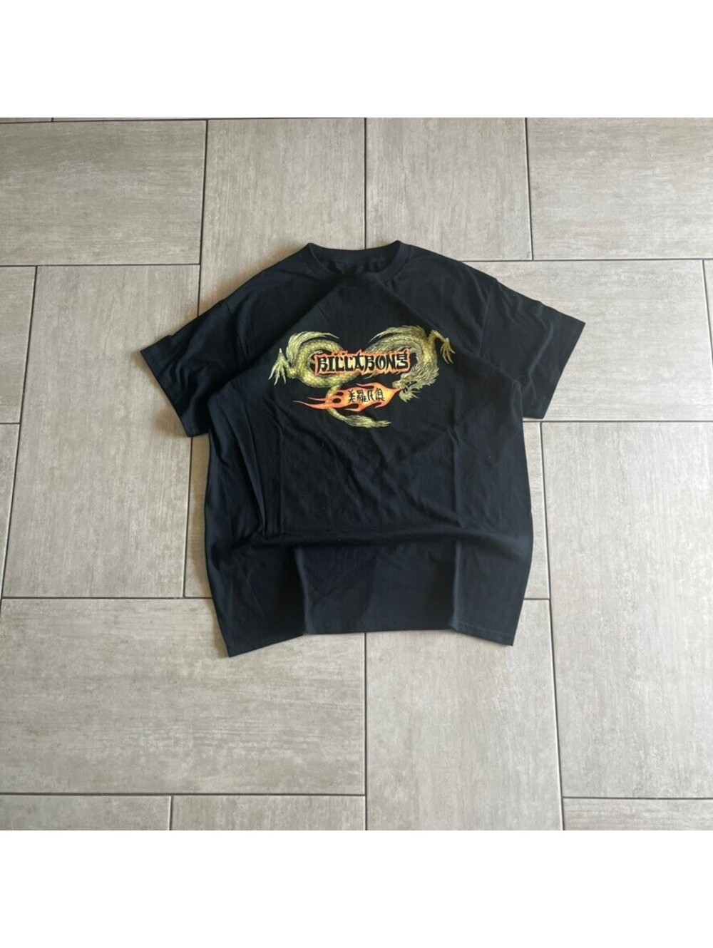 Hanes Black Reprint Graphic Dragon T-Shirt Size Large Casual Streetwear